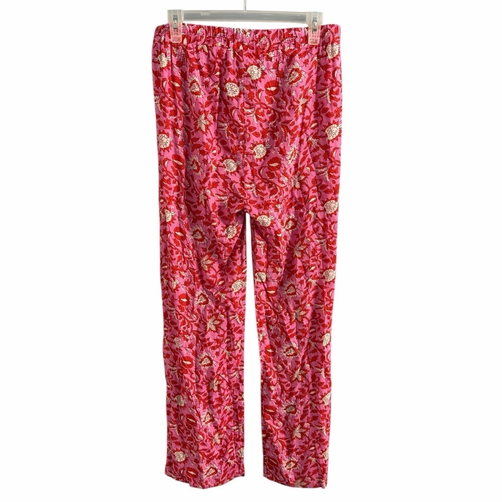 Hester & Orchard Floral Red & Pink Lounge Pants - Picture 2 of 8